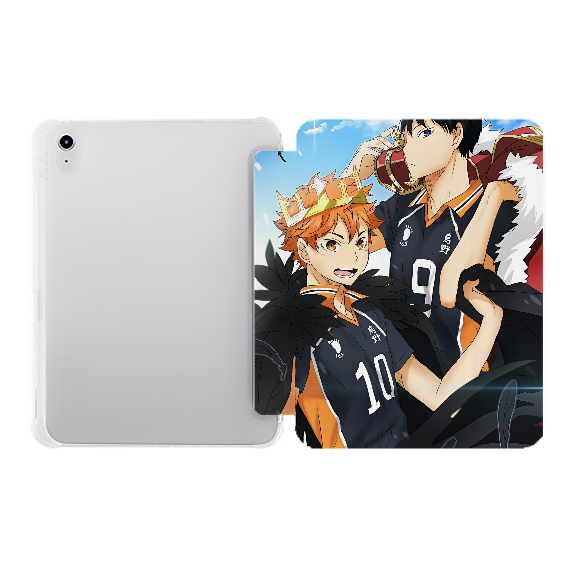 （画像用） ハイキュー!! Haikyu!! IPad ケース ペン収納付き 三つ折りスタンド PUレザー×シリコン 対応機種9.5/10.5/10.9インチ